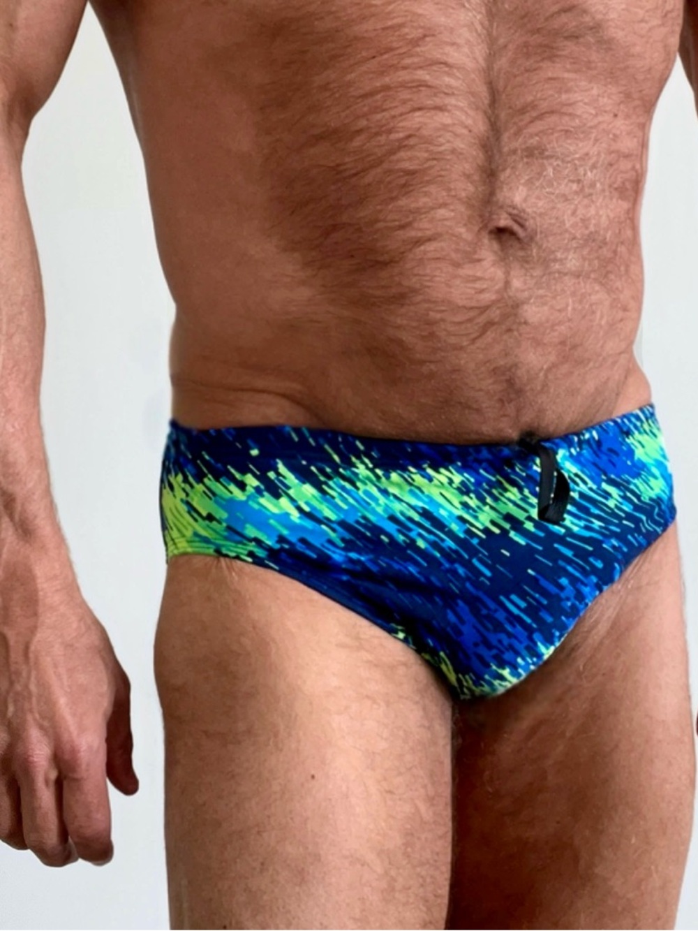 TYR Blue and Green Performance Swim Trunks